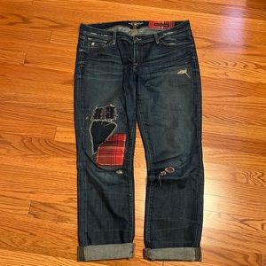 Lucky jeans with patches super cute for winter